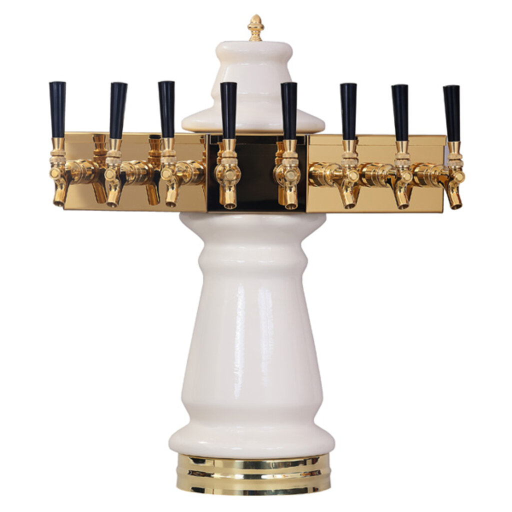 Best Vienna Ceramic 8 Faucet Draft Beer Tower - Air Cooled